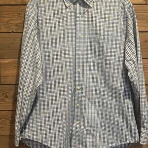 Vineyard Vines Men's L Classic Fit Murray Shirt Blue Plaid Button Down